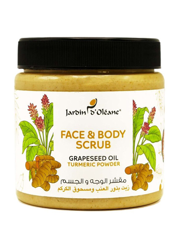 

Jardin d'Oleane Face and Body Scrub with Grapeseed Turmeric Powder, 500ml