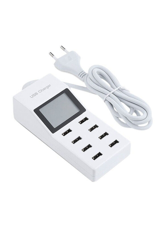 

Doolike 8-USB Port Power Adapter with LCD Screen, White
