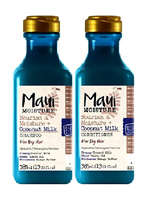 

Maui Moisture Nourish & Moisture Coconut Milk Shampoo & Conditioner for Dry Hair, 2 x 385ml