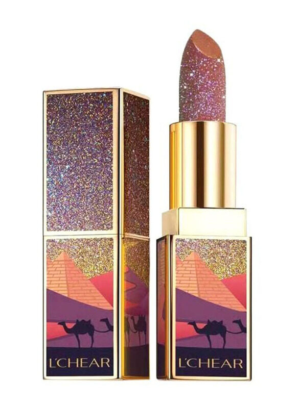 

L'chear Metallic Shine Lipstick, 01 Golden Rose, Brown