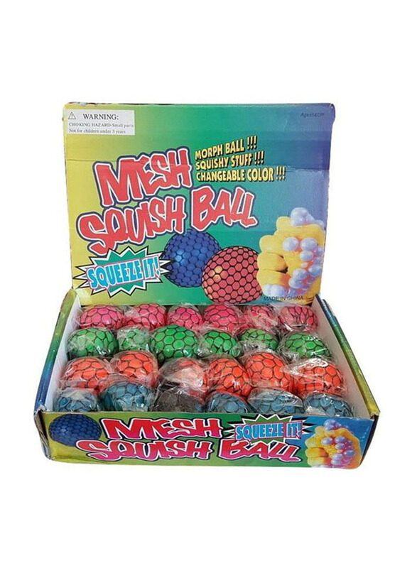 

Generic Stress Reliever Mesh Squish Ball Set, 24 Pieces, Ages 3+, Multicolour