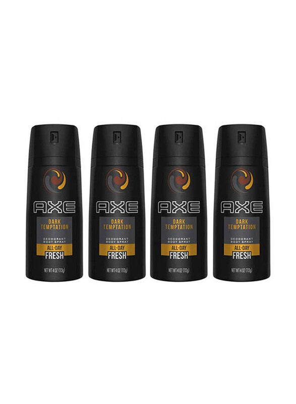 

Axe Dark Tempation Body Deodorant Spray, 4 Pieces