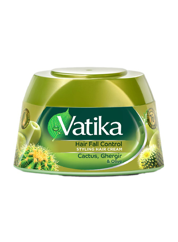 

Dabur Hair Fall Control Styling Hair Cream Enriched With Cactus Ghergir and Olive for All Hair Types, 140ml