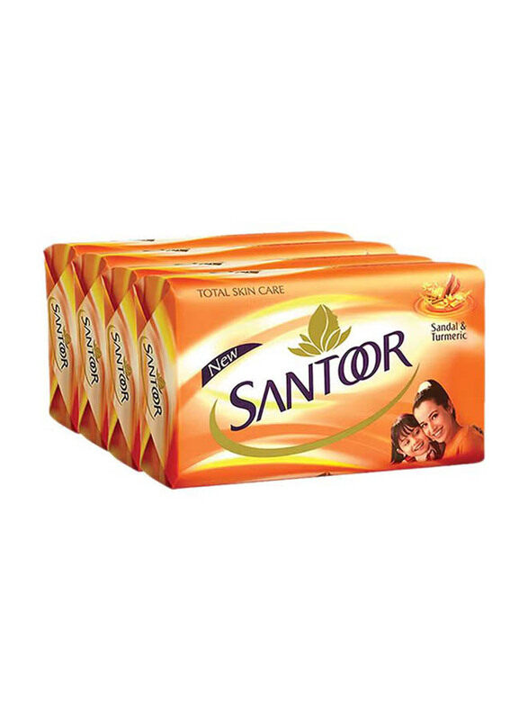 

Santoor Sandal & Turmeric Bar Soap, 4 x 125g