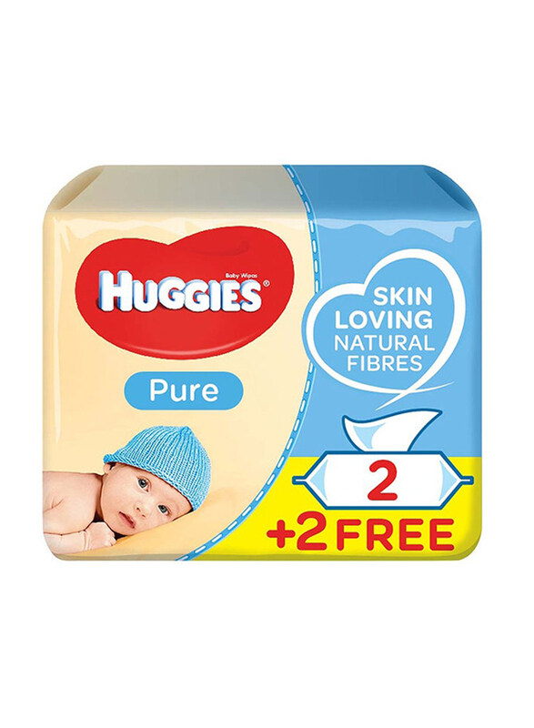 

Huggies 224-Wipes Pure Baby Wipes, Multicolour