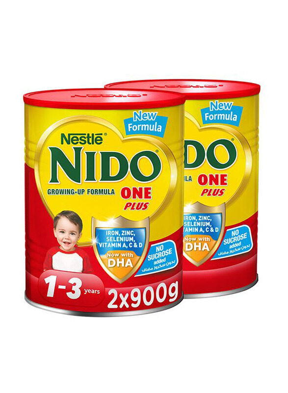 

Nestle Nido One Plus Growing Up Milk Formula Powder, 2 x 900g