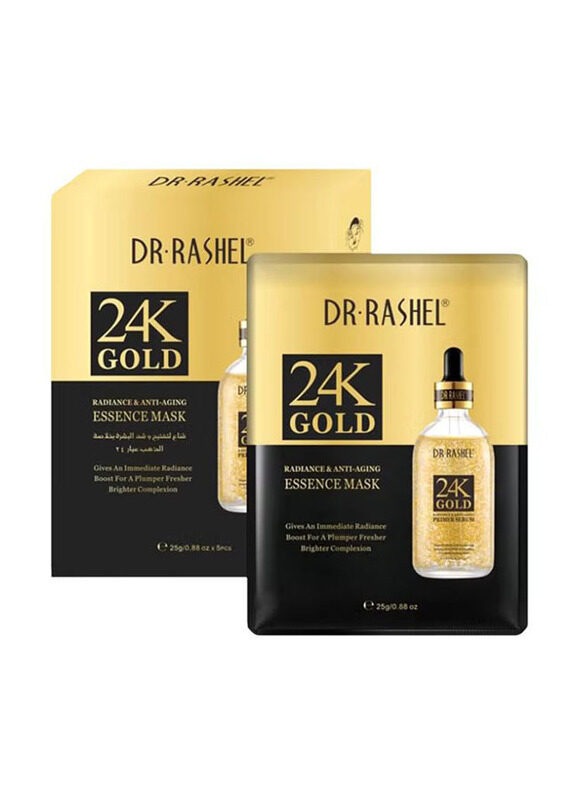

Dr. Rashel 24K Gold Radiance & Anti-Aging Essence Mask, 5 x 25g