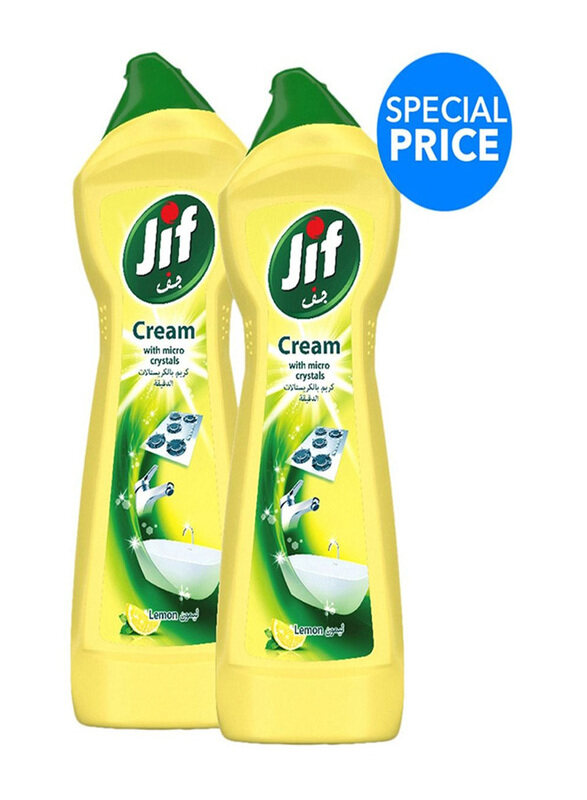 

Jif Lemon Cream Cleaner with Micro Crystals, 2 x 500ml