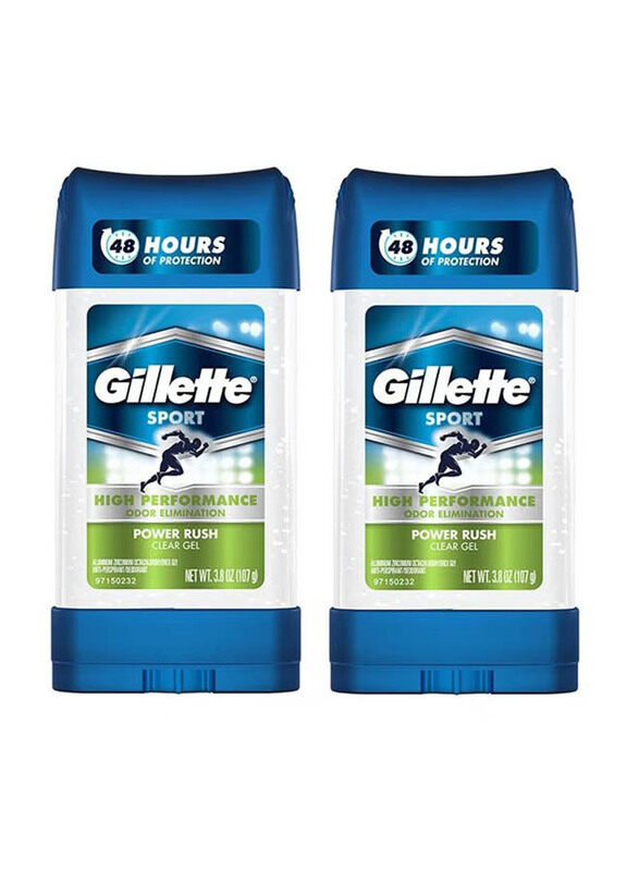 

Gillette Power Rush Antiperspirant Roll-On Deodorant, 2 x 107g