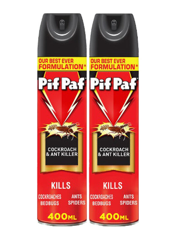 

Pif Paf Cockroach And Ant Killer, 2 x 400ml