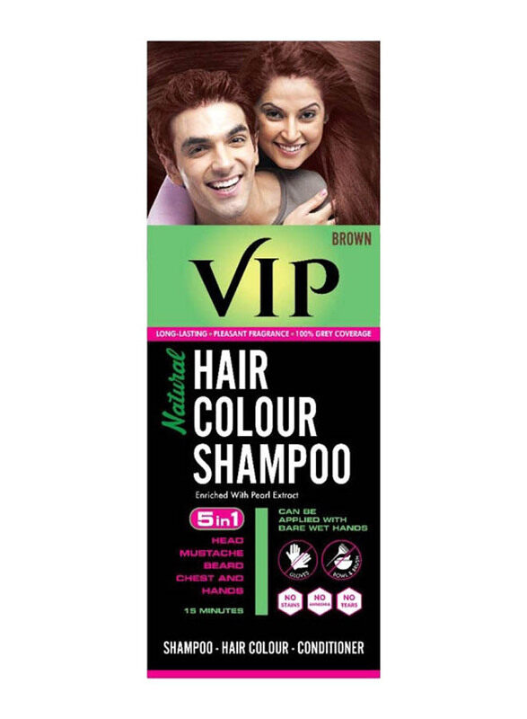 

VIP Hair Color Shampoo, 180ml, Brown