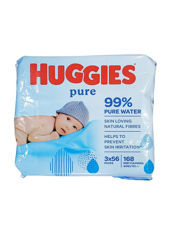 

Huggies 168-Wipes 99% Pure Water Wipes, Multicolour