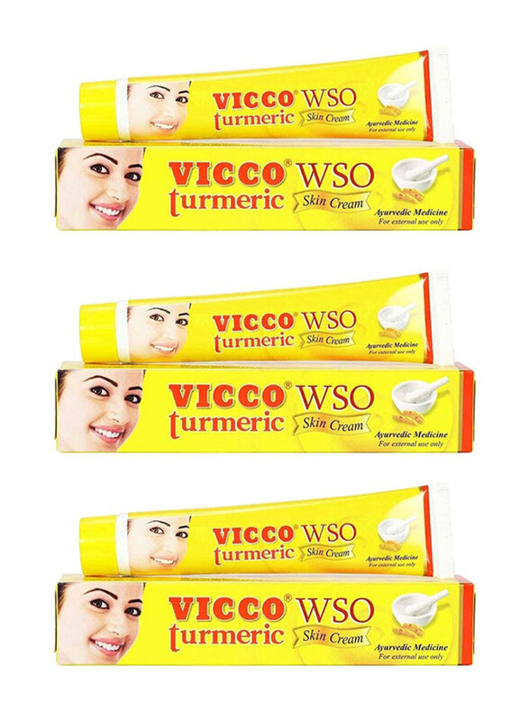 

Vicco Turmeric Wso Ayurvedic Skin Cream, 60gm, 3 Piece