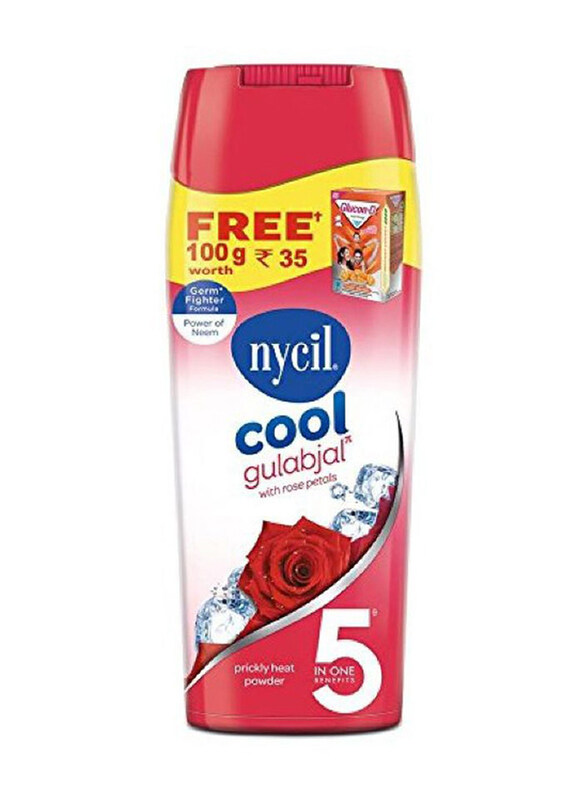 

Nycil Cool Gulabjal Prickly Heat Powder with Rose Petals, 150gm