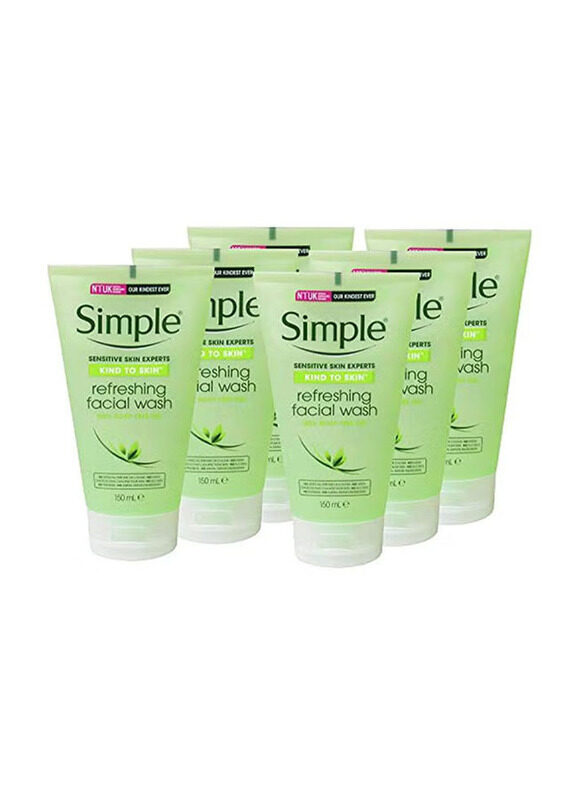 

Simple Refreshing Facial Wash Gel, 6 x 150ml