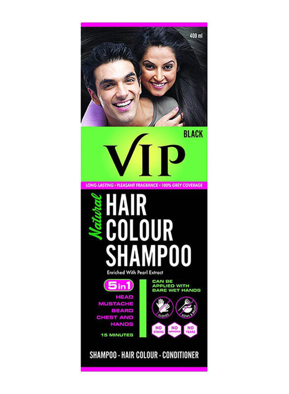 

VIP 5-In-1 Hair Colour Shampoo, 400ml, Black