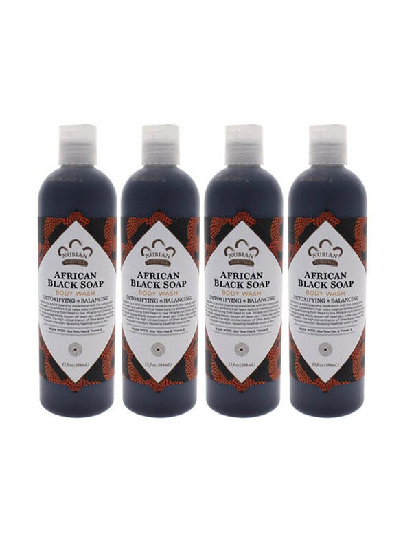 

Nubian Heritage African Black Soap Body Wash Set, 4 x 384ml