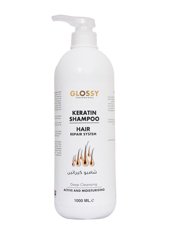 

Glossy Professional Hair Repair System Keratin Shampoo for All Hair Types, 1000ml