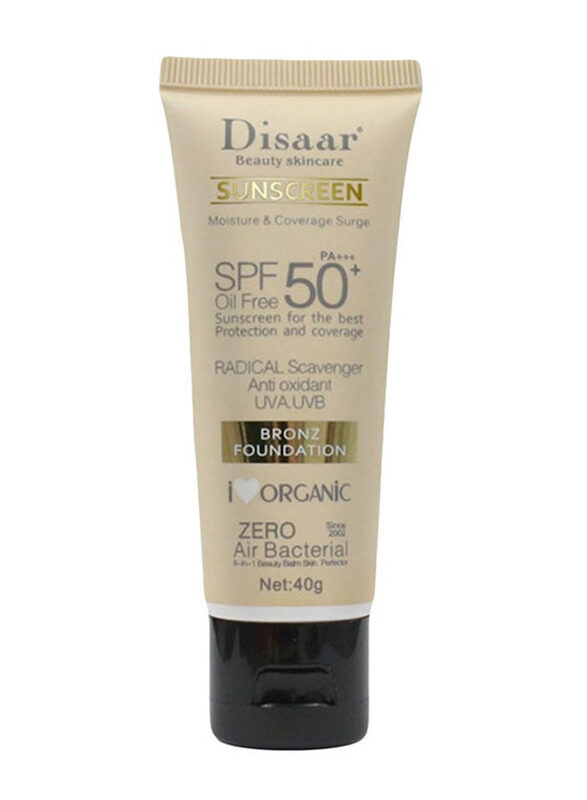 

Disaar Sunscreen Bronz Foundation SPF 50+, 40gm, Beige