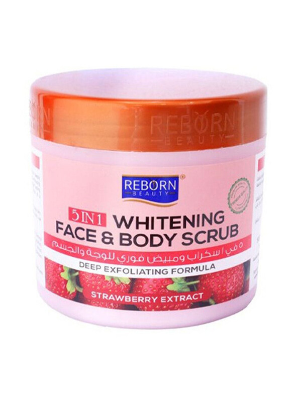 

Reborn 5-in-1 Whitening Face & Body Scrub with Strawberry Extract, 500ml