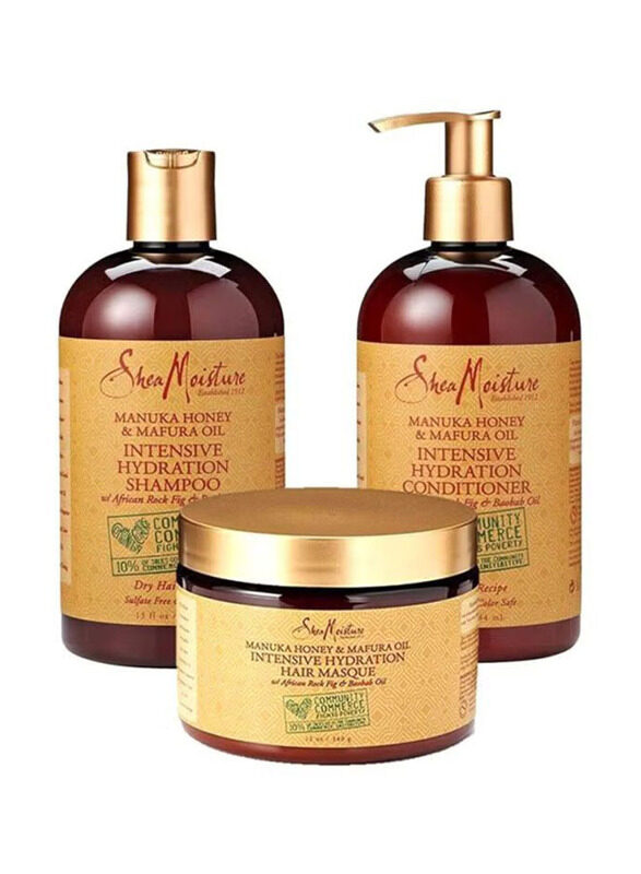 

Sheamoisture Manuka Honey & Mafura Oil Hair Shampoo 13oz + Conditioner 13oz + Hair Masque 12oz