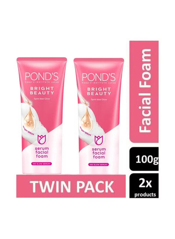 

Pond's Bright Beauty Spot Less Glow Facewash, 2 x 100gm