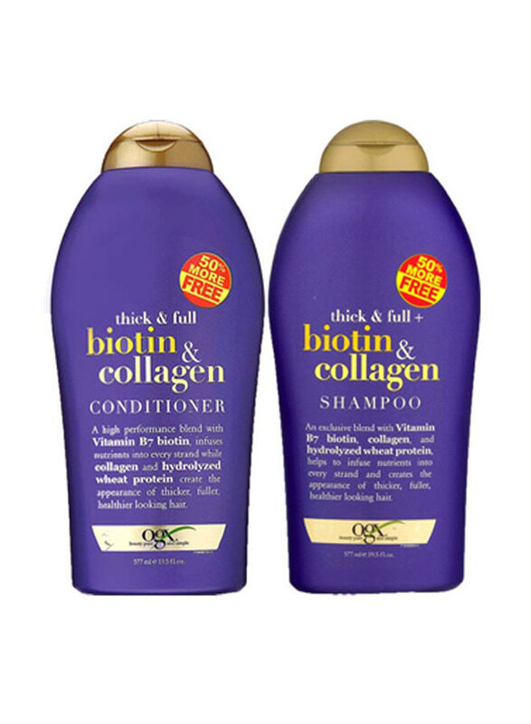 

Ogx Biotin & Collagen Shampoo Set, 2 x 577ml