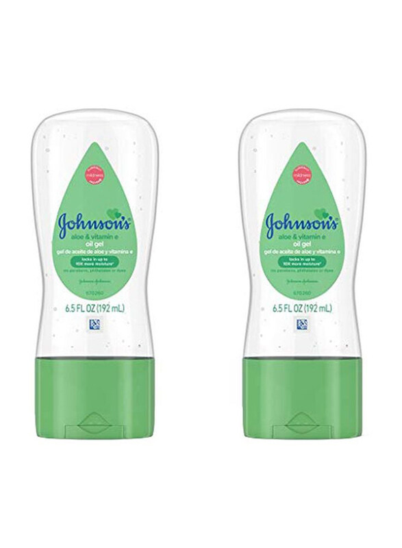 

Johnson's 2 Pieces Aloe And Vitamin-E Baby Oil Gel, Clear