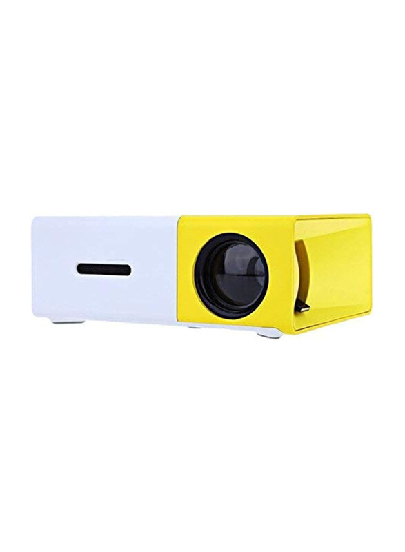 

Generic YG-300 Full HD LCD Portable Home Cinema Projector, 1500 Lumens, Yellow/White