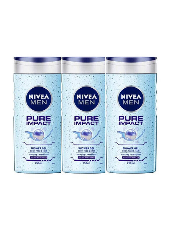

Nivea Pure Impact Shower Gel, 3 x 250ml