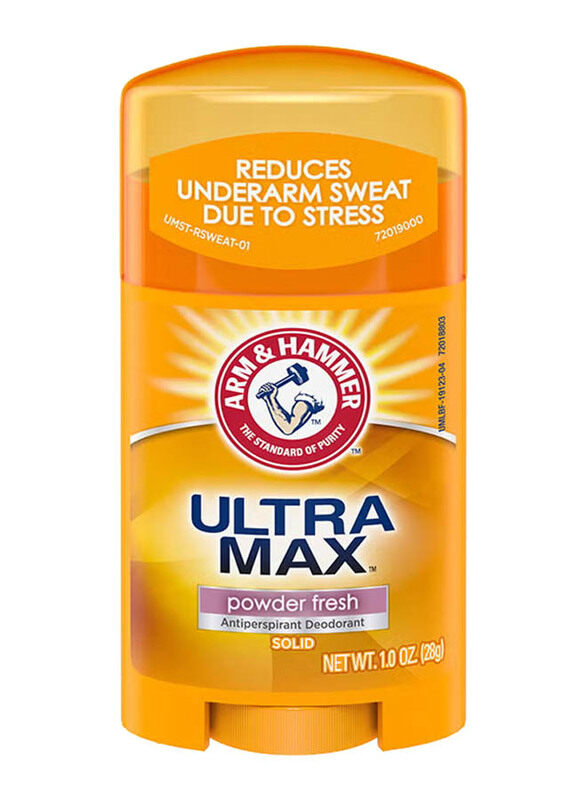 

Arm & Hammer Ultra Max Powder Fresh Antiperspirant Deodorant, 28gm