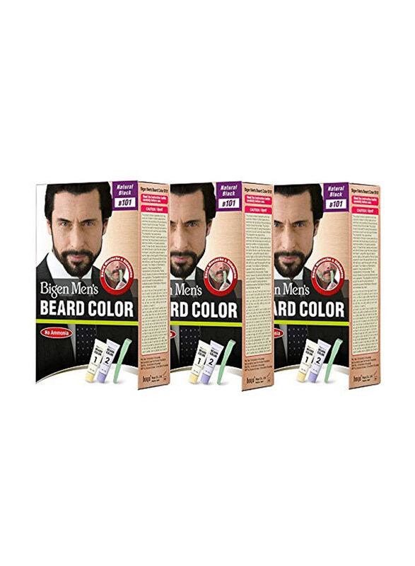 

Bigen Men's Beard Colour Set, 3 Pieces, 101 Natural Black