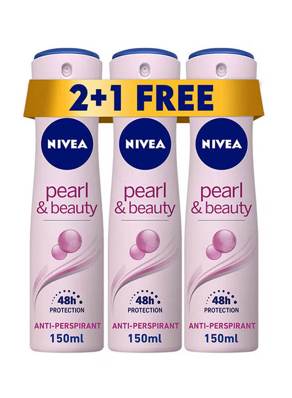 

Nivea Pearl And Beauty Deodorant, 3 x 150ml