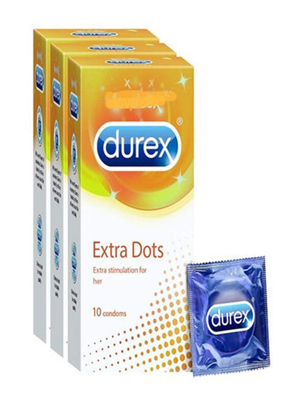 

Durex Extra Dots Condoms, 3 Pieces
