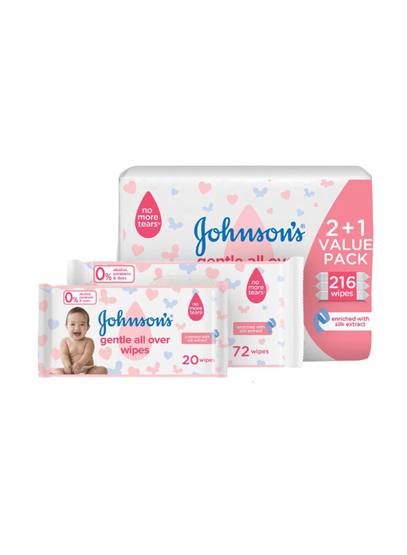 

Johnson's 216-Wipes Gentle All Over Baby Wipes, White