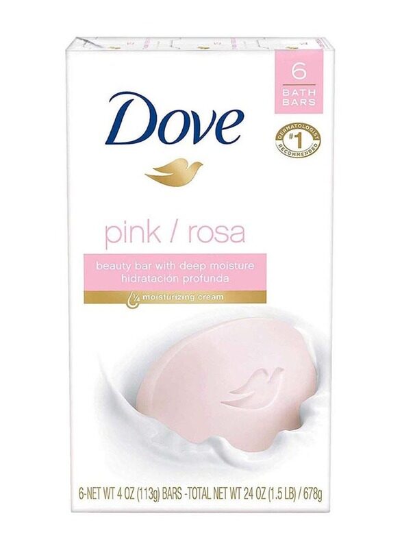 

Dove Rosa Beauty Bar Soap, 6 x 113g, Pink