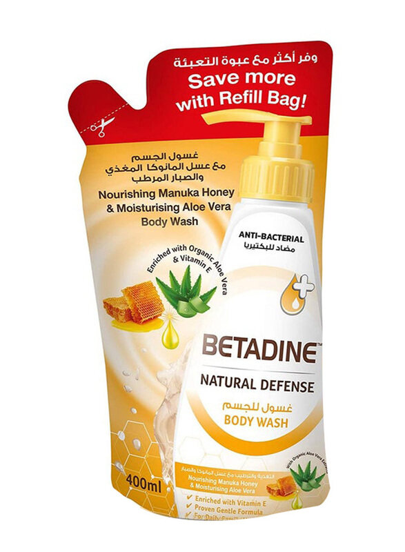 

Betadine Natural Defense Body Wash with Manuka Honey Extract, 400ml