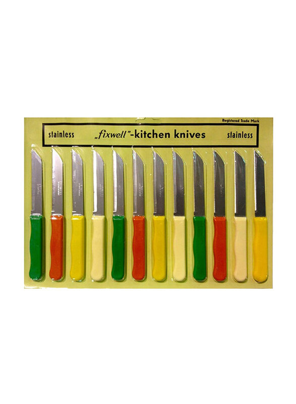 

Fixwell 12-Piece 18cm German Fruit Knife Set, Multicolour