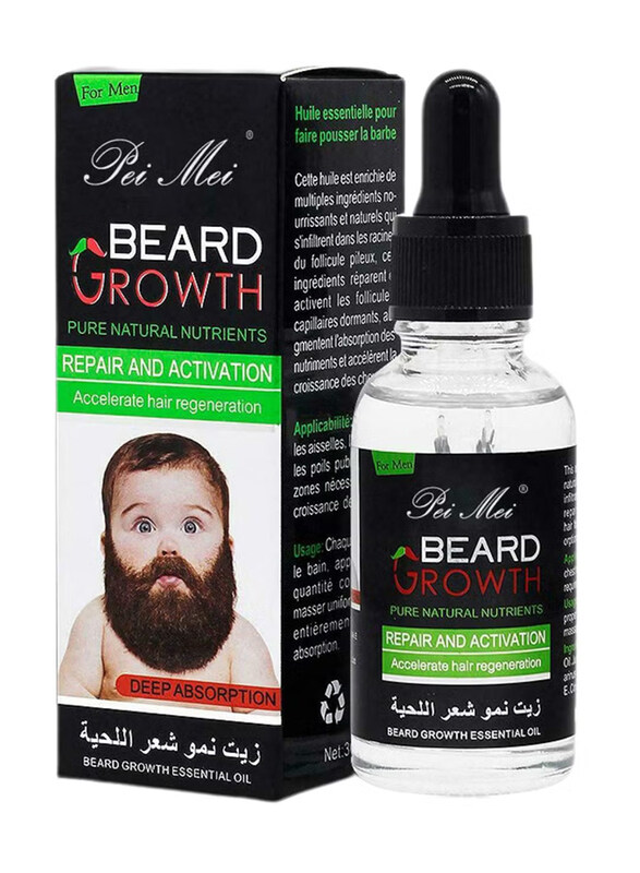 

Pei Mei Natural Organic Moustache Beard Growth Oil, 30ml