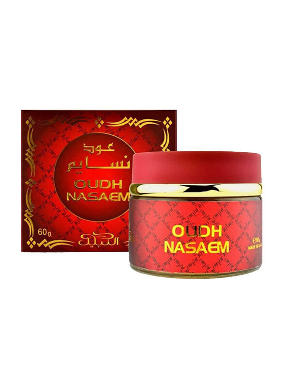 

Nabeel Bakhoor Nasaem Agarwood Oud Incense Chips, 60gm, Black
