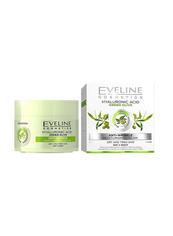 

Eveline Cosmetics Hyaluronic Acid Green Olive Anti Wrinkle Moisturising Cream