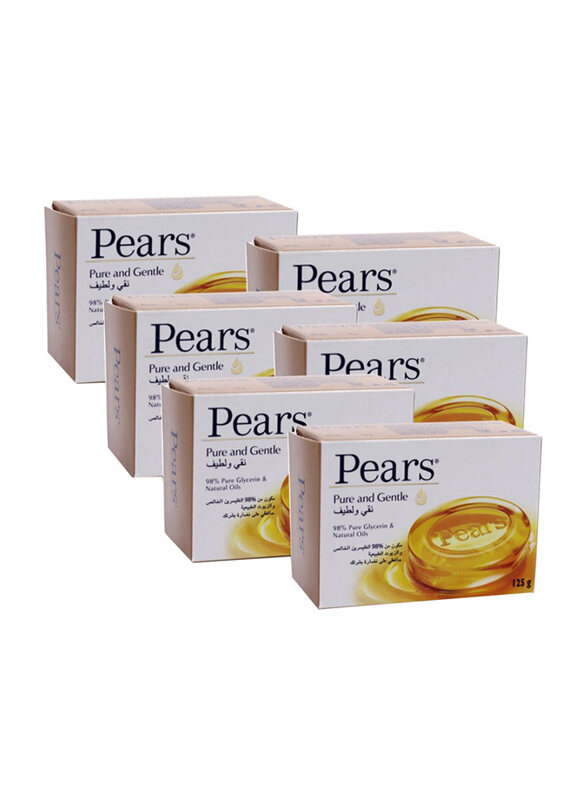 

Pears Pure Glycerin and Natural Oil Soap Bumblebee, Yellow, 125gm, 6 Pieces