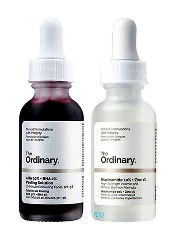 

The Ordinary Peeling Solution and Niacinamide 10% Zinc 1% Serum, 2 x 30ml