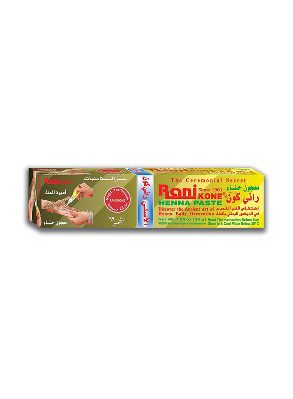 

Rani Kone Henna Mehndi Body Glitter Paste, Red