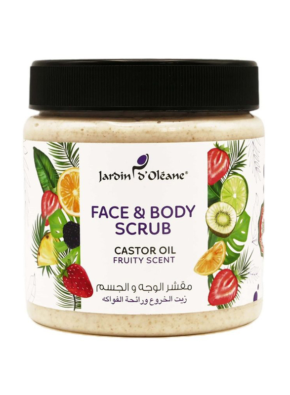 

Jardin d'Oleane Face & Body Scrub with Castor Oil & Fruity Scent, 500gm