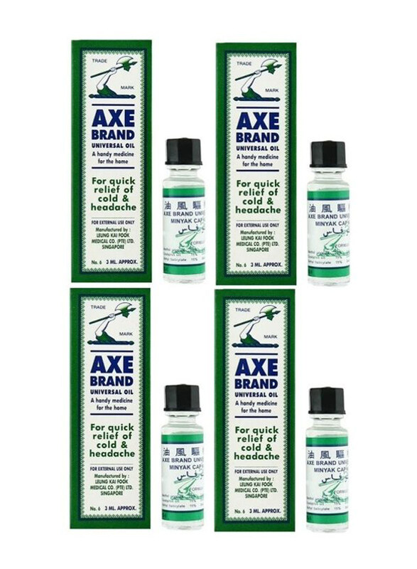 

Axe Universal Oil for Quick Relief Of Cold and Headache, 4 x 3ml