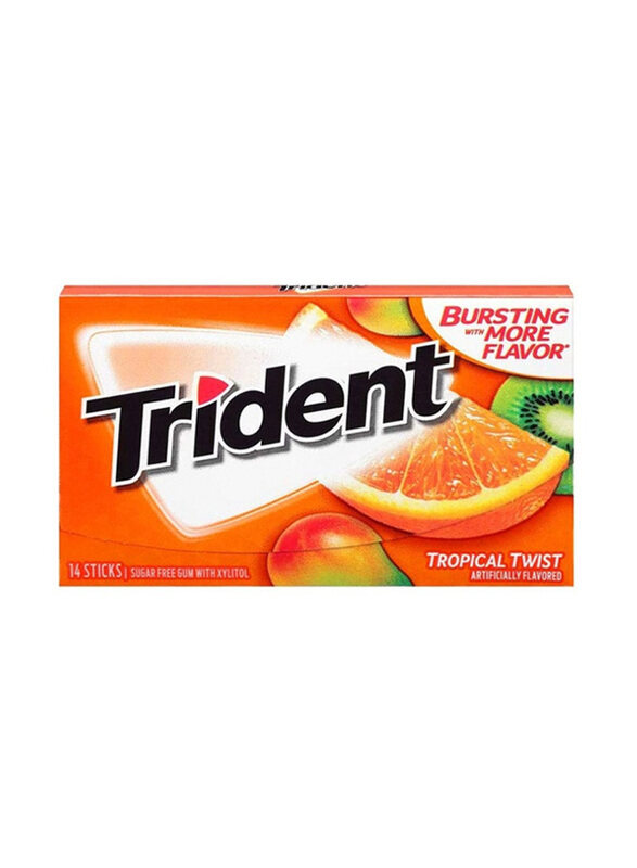 

Trident Tropical Twist Sugar Free Gum, 14 Sachets