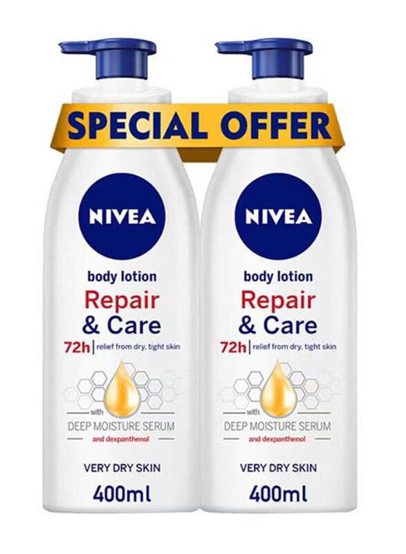 

Nivea Repair & Care Body Lotion Dexpanthenol for Very Dry Skin, 2 x 400ml