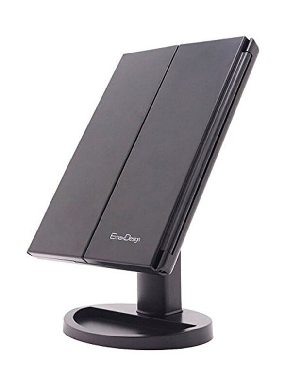 

EmaxDesign Trifold Touch Screen Led Lighted Makeup Mirror, Black