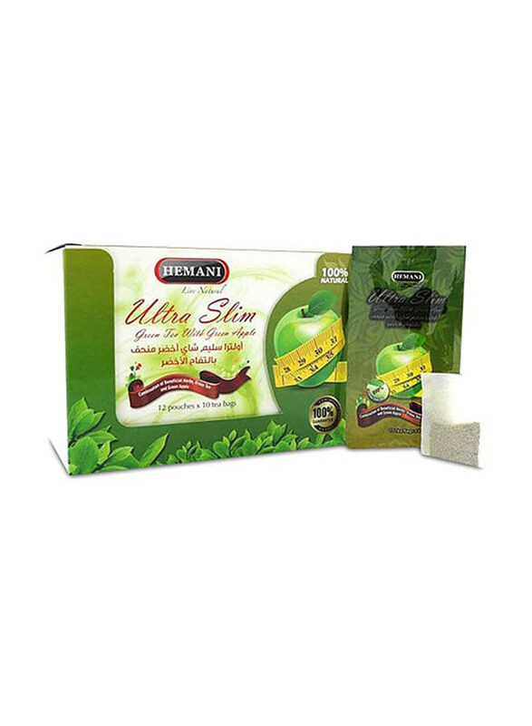 

Hemani Ultra Slim Green Tea with Green Apple Bag, 120 Tea Bags